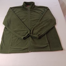 EZ&#39;s Haggar Men&#39;s Green Full Zip Long Sleeve Mock Neck Sweatshirt Size L... - $14.54