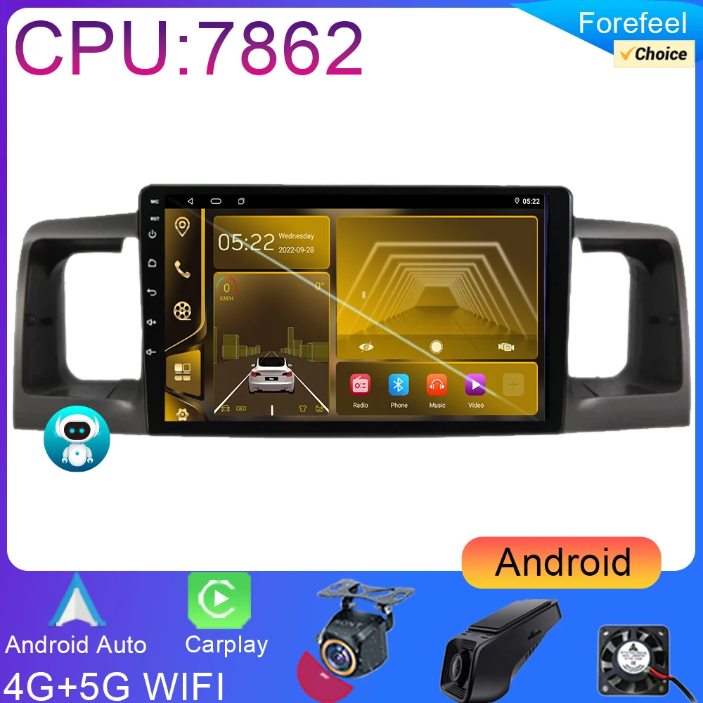 Car Radio Stereo Auto For Toyota Corolla E120 130 2000-2004 BYD F3 Android GPS - $132.06+