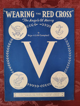 RARE Sheet Music Wearing the Rod Cross Angels of Mercy Major A D McCampbell 1942 - £12.74 GBP