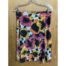 Catos Womens A-line Skirt Size S Small Modest Yellow Orange Red Fall Floral - $14.99