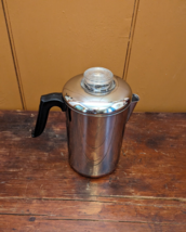 Vintage Revere Ware 8 Cup Coffee Percolator 1801 Copper Bottom Clinton USA CLEAN - £53.93 GBP