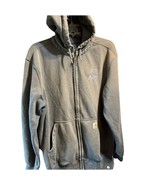 Carhartt Hoodie Mens M Gray Full Zip Mid Weight Loose Fit Hooded Sweatshirt - $40.62 CAD