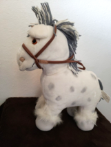 1984 CPK Cabbage Patch Kids Horse Pony Plush Stuffed Animal White Grey Spots - $29.58