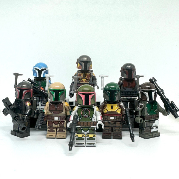 Mandalorian Army Set Of 8 s Death Watch Nite Owl Custom Minifigures - $55.45