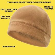 NEW MILITARY Fleece Watch Cap Hat TAN SAND DESERT Beanie COLD WEATHER WI... - $17.42