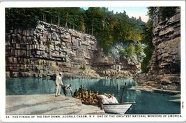 The Finish of the Trip Down, Ausable Chasm, New York Postcard - £5.79 GBP