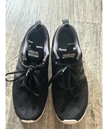 Adidas Cloudfoam Black &amp; White Comfy Running Lace up Sneaker Size 9.5 - €14,96 EUR