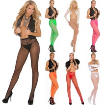 Fishnet Pantyhose Plus &amp; One Size 7 Colors 2 Choose Costume Adult Woman Clothing - £8.77 GBP+