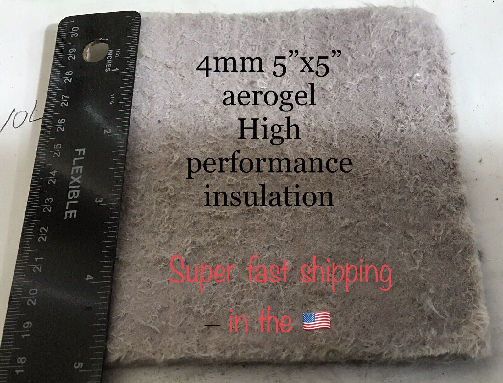 2x Super Light Silica Aerogel Insulation Hydrophobic Mat Lightest 5”x5” ... - $9.89