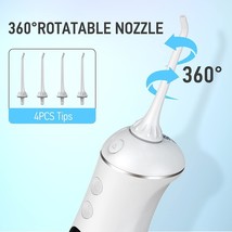 NURSAL Cordless Water Dental Flosser, Portable Dental Oral Irrigator, 300ML Prof - £38.31 GBP