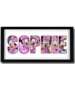 MINNIE MOUSE BOUTIQUE Personalised Name Print Art - High Quality Frame I... - €31,16 EUR