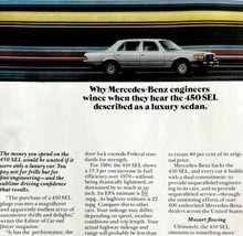 Mercedes Benz 450 SEL Luxury Sedan 1979 Advertisement Automobilia DWKK4 - £19.66 GBP