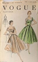 Vtg Pattern Vogue #8578 Size 12 Bust 30 Hip 33 1 Piece Dress Full Skirt ... - $17.96