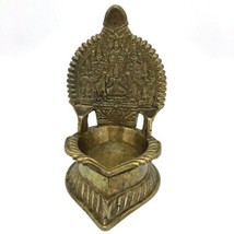 Vintage Brass Oil Diya Aarti Deepak Lamp Puja Offering - Goddess Lakshmi - £43.27 GBP