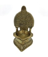 Vintage Brass Oil Diya Aarti Deepak Lamp Puja Offering - Goddess Lakshmi - $74.70 CAD
