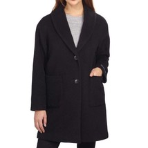 NWT Womens Size Small Derek Lam 10 Crosby Black Textured Wool Blend Peacoat - £77.08 GBP