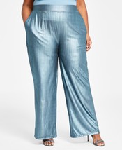 Nina Parker Trendy Plus Size Metallic Wide Ice Blue 1X - $17.00