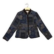 Dress Barn Size Small Womens Blue Multicolor Tapestry Jacket Blazer - £40.29 GBP