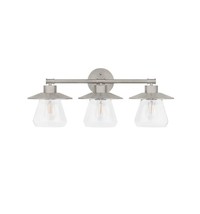 Hampton Bay Northmoore 26&quot; 3-Light Brushed Nickel Farmhouse Vanity Light - £27.66 GBP