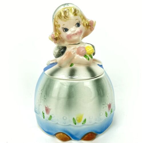 Vintage Lefton Dutch Girl Sugar Bowl Ceramic Decorative Art Pottery 2697 Item image 10