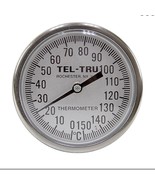 Teltru 16120577 Bimetallic Industrial Thermometer 0-150 Deg C 1-3/4 Face... - $178.38