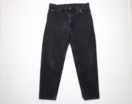 Vintage 90s Levis 550 Orange Tab Mens 38x32 Faded Relaxed Fit Jeans Black USA - £70.96 GBP