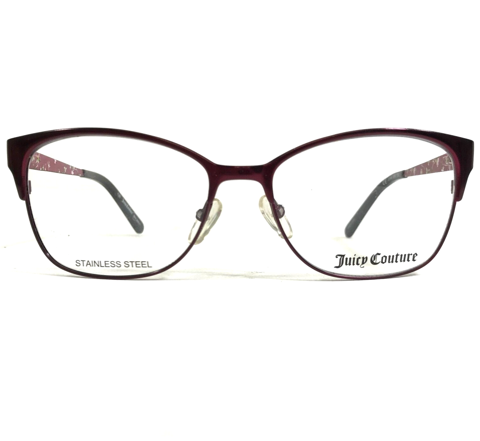 Juicy Couture Eyeglasses Frames JU144 0RV7 Burgundy Red Cat Eye 52-16-135 - $65.24
