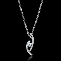.29Ct Round Cut Simulated Diamond Pendant 925 Silver Wedding Necklace Gifts 16&quot; - £70.73 GBP