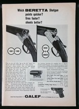 Vintage 1963 Galef &amp; Sons Beretta Shotgun Full Page Ad - $6.64