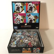 Bulldog 500 + piece Jigsaw Puzzle Woofhol Collection Pawpalettes Bright Fun - £8.47 GBP