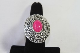 Paparazzi Stretch Band Ring (New) Hello, Sunshine - Pink &amp; Silver - £6.77 GBP