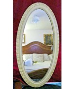 Mid-Century Modern Carolina Mirror Company Oval White Framed Mirror 45.5... - $346.50