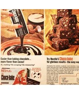 1964 Nestle&#39;s Choco Bake Chocolate Advertisement Baking Sauce Syrup DWJJ5 - $42.08 CAD