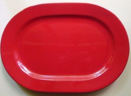 Red Ceramic Tray Germany 10 x 13.75&quot; Diameter Fun Factory - £22.58 GBP