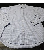 Harvie &amp; Crosbie Oxford Men’s Blue Plaid Button Up Long Sleeve Shirt XL ... - $14.52