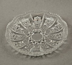 VTG Clear Glass Star Round Bowl Candy Nut Sawtooth &amp; Scalloped Rim 6&quot; Da... - £9.22 GBP