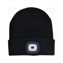 Dm Merchandising night scope rechargeable led beanie in Black - £30.05 GBP