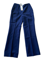Vtg 70s Glenbrooke Blue wool union made slacks pants lined women&#39;s 16 - £35.85 GBP