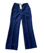 Vtg 70s Glenbrooke Blue wool union made slacks pants lined women&#39;s 16 - £35.43 GBP