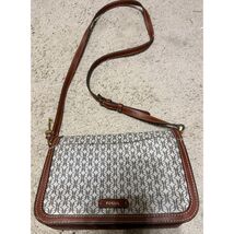 Fossil Crossbody Purse Pocketbook Handbag Brown Adjustable Strap  - $27.00