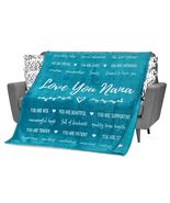 FILO ESTILO Nana Blanket Gift 50x60 Teal Fleece – Mother&#39;s Day Birthday ... - $414.14 MXN