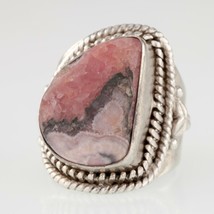 D-Shape Rose Quartz Sterling Silver Ring Size 6.50 - $1,423.89 MXN