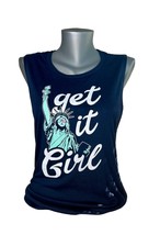 Tipsy Elves Get It Girl Patriotic Shirt Tank Top Statue of Liberty Size Large - £11.70 GBP