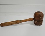 Vtg Wooden Mallet Old Ruatix Hammer Wood Scrolling Decorative - $19.80