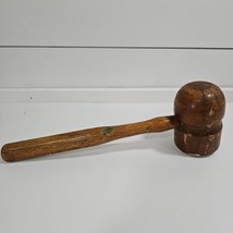 Vtg Wooden Mallet Old Ruatix Hammer Wood Scrolling Decorative - £15.46 GBP