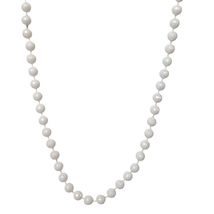 Vintage White Beaded Necklace Women’s Fashion Jewelry Retro Plastic Beads - $19.81