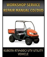 Kubota RTV400Ci UTV Utility Vehicle Service Repair Manual on CD - $21.45