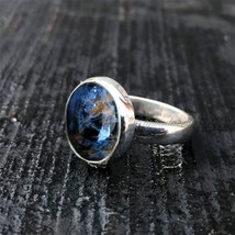 Handcrafted Natural Pietersite Ring Minimalist 925 Silver Jewelry Christmas Gift - £35.68 GBP