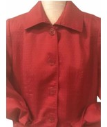 TanJay Blazer Cardinal Red Texture Pattern 2 Pockets Geometric Jacket Ca... - £14.10 GBP