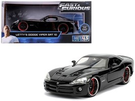 Letty's Dodge Viper SRT 10 Black "Fast & Furious" Movie 1/24 Diecast Model Car b - $1,733.91 MXN